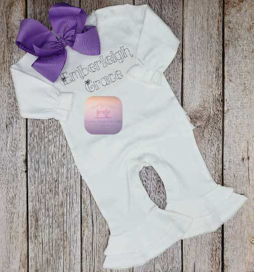 Long Sleeve Baby Romper (Sketch Design)