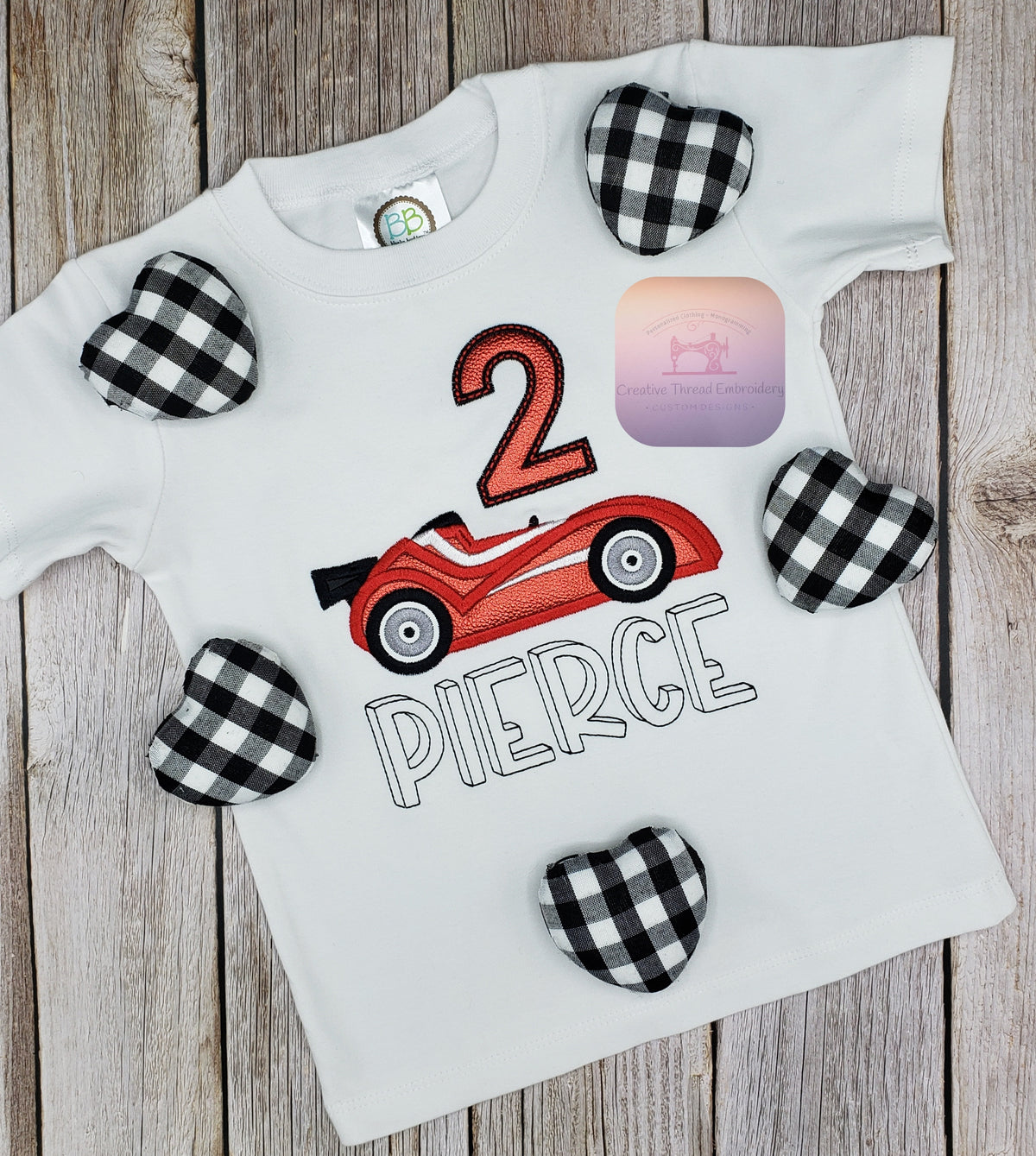 Birthday Race Car (Appliqué Design)