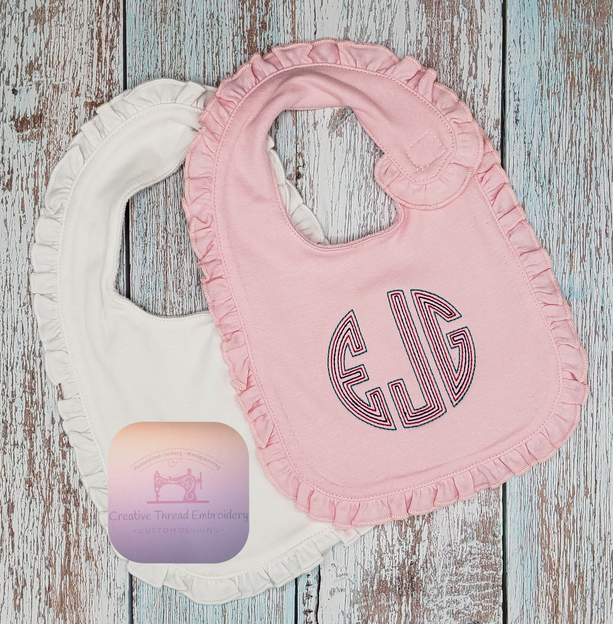 Baby Bib+Burp Cloth (Color Options)