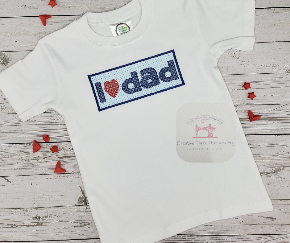 Boys I Love Dad (Smocked Design)